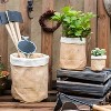 Slickblue Brown Cement Bag Pot, Mock Fold Style, Decorative Planter for Home or Garden, Small or Large Sizes - 4 of 4