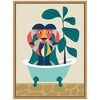 Kate & Laurel All Things Decor 18"x24" Sylvie MCM Lion in Bathtub Framed Canvas by Rachel Lee Natural - 2 of 4