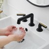 BWE 8 in. Widespread Double Handle Bathroom Faucet 3 Holes Vanity Sink Water-Saving With Metal Drain - 3 of 4