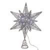 Kurt Adler 15-Inch 80-Light Cool White Micro LED Silver Starburst Tree Topper - 3 of 4