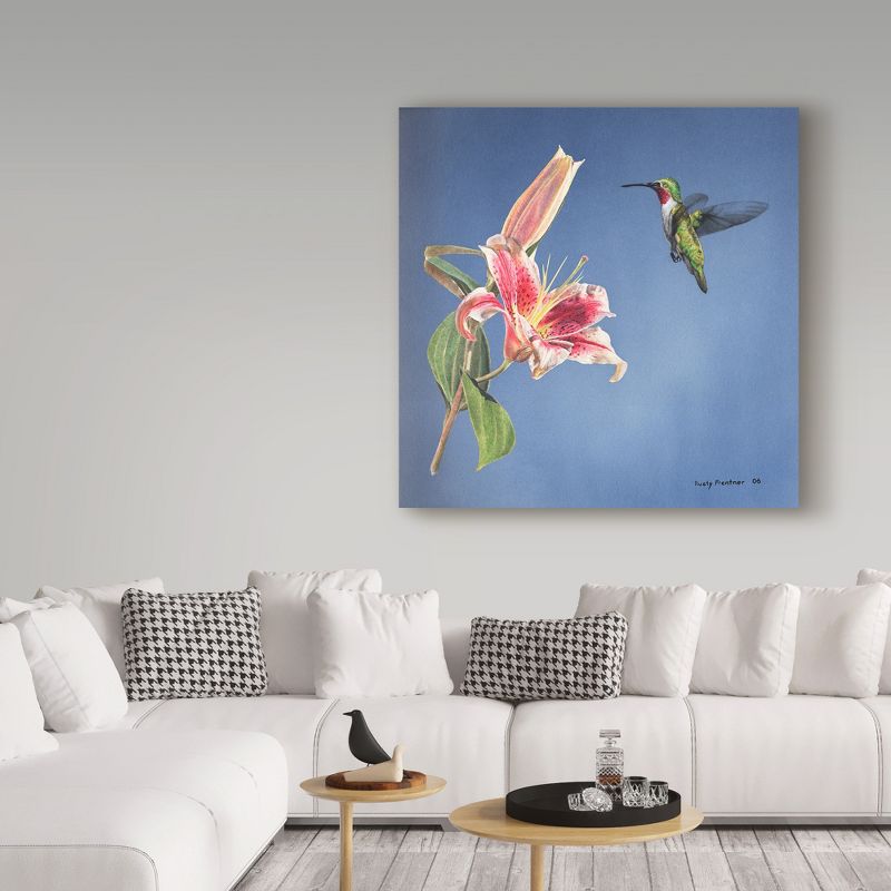 Trademark Fine Art -Rusty Frentner 'Hummingbird And Lily' Canvas Art, 3 of 4