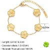 Four Leaf Clover Bracelet for Women 18K Gold Plated Stainless Steel Lucky 4 Leaf Gold Link Bracelet Jewelry Gift for Women - 2 of 4