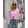 Womens Tie Front Sweater Cardigan Long Sleeve Rib Knit Shrug for Dress Sweaters Crop Tops Womens Soft Cardigan - 4 of 4
