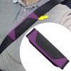 Unique Bargains Car Seat Belt Cover Universal Carbon Fiber Leather Auto Seat Belt Covers Shoulder Protection 9.06"x7.09" - 2 of 4