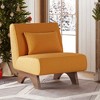 GlasFlength Accent Chairs Leisure and Reading Lounge Armless chair, Suitable for Living Room, Bedroom, Office, Yellow, 28.7"*34.3"*31.9" - 4 of 4