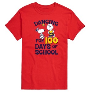 Men's - Peanuts - Dancing For 100 Days Of School Short Sleeve Graphic T-Shirt - 1 of 4