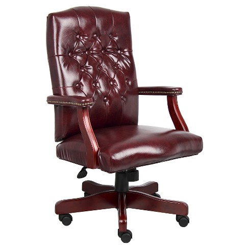 Executive Mid Back Pillow Top Chair Black - Boss Office Products : Target