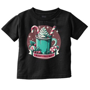 Xmas Merry Christmas Hot Cocoa Mug Toddler Baby Graphic T Shirt Brisco Brands - 1 of 4