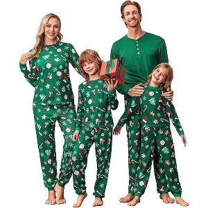 Ekouaer Family Christmas Pajamas Matching Sets Womens Mens Pjs Long Sleeve Sleepwear Holiday Lounge Sets - 1 of 4