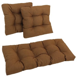 Blazing Needles, Square Spun Polyester Outdoor Tufted Settee Cushions (Set of 3) - 1 of 1