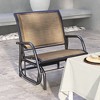 Outsunny Outdoor Glider Chair, Swing Chair with Breathable Mesh Fabric, Curved Armrests and Steel Frame for Porch, Garden, Poolside, Balcony - 2 of 4