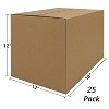 UOFFICE 25 - Corrugated Boxes 18 x 12 x 12" - Cardboard Shipping Box - image 2 of 4