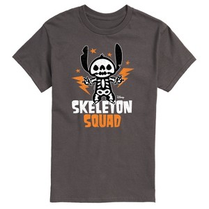 Men's - Lilo and Stitch - Halloween Skeleton Squad Short Sleeve Graphic T-Shirt - 1 of 4