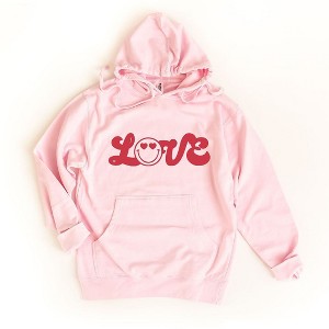 Simply Sage Market Women's Graphic Hoodie Love Smiley Face - 1 of 3