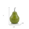 HomeRoots 7" Green Aluminum Decorative Pear Tabletop Sculpture - 3 of 4