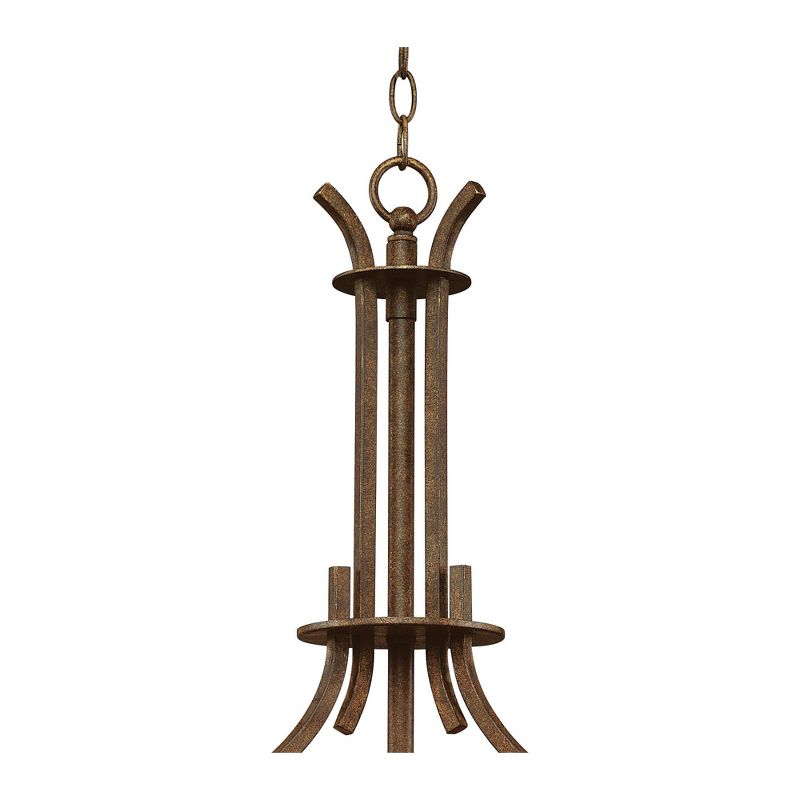 Franklin Iron Works Oak Valley Bronze Pendant Chandelier 21" Wide Rustic Cream Scavo Glass 5-Light Fixture for Dining Room House Foyer Kitchen Island, 5 of 7