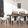 Set of 2 Armless Dining Chairs with Wood Frame, Beige Upholstered Accent Side Chairs for Dining Room or Kitchen Seating-Maison Boucle - 3 of 4