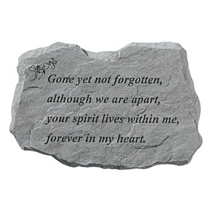 Kay Berry Design Toscano Gone Yet Not Forgotten: Cast Stone Memorial Garden Marker - 1 of 2