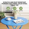 3-Piece Folding Bistro Set, Foldable Patio Table & 2 Chairs with Premium Frame for Outdoor Garden, Balcony, and Patio - 3 of 4