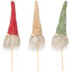 Northlight Gnome with Fuzzy Hat Christmas Picks - 13.25" - Set of 3 - 3 of 4