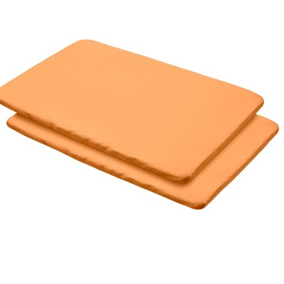 BreathableBaby All-in-One Fitted Sheet & Waterproof Cover, For 39" x 27" Play Yard Mattress (2-Pack), Coral
