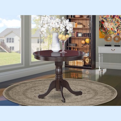 East West Furniture ANT-CAP-TP Antique Table 36" Round with Cappuccino Finish