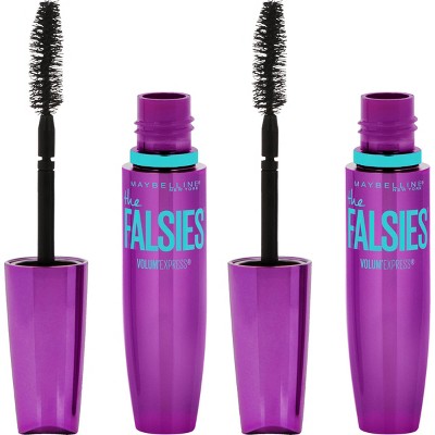 Maybelline Volum Express The Falsies Washable Mascara Blackest Black - 2pc