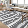 2 x 6 ft Polyester Imitation  Green Rectangular Hallway Bathroom Entryway Kitchen Office Foldable Line Printed Modern Washable Area Rug - 3 of 4