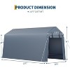 Acekool 7x15 FT Outdoor Storage Shed with Roll-Up Zipper Doors, Ventilated Mesh Windows, Heavy Duty Waterproof Tarp for Bikes & Tools - 2 of 4
