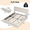 Bed Frame, Full Size Platform Bed Frame with 4 Storage Drawers, Upholstered Channel Tufted Wingback Headboard Bed Frame - 2 of 4