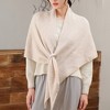 Anna-Kaci Women's Soft Solid Knit Scarf with Draped Shape, Smooth Textured Finish, and Versatile Wrap Styling Design 68.5x45.5x28.5in - 2 of 4