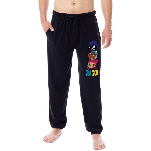 DC Comics Teen Titans Go! Mens' Character Sleep Jogger Pajama Pants Black - image 1 of 3