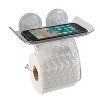 Power Lock Suction Toilet Paper and Phone Holder Clear - Bath Bliss - 2 of 4
