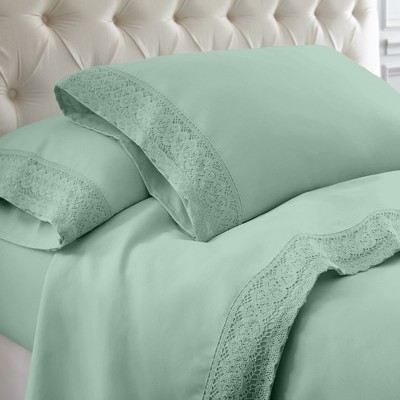 3 or 4 Piece Chochet Lace Microfiber Sheet Set.