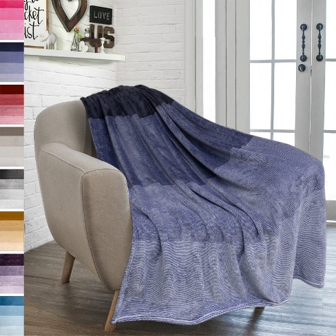 Sherpa Fleece Ombre Throw Blanket Sea Blue On Sale Bed Bath, 51% OFF