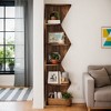 Hommoo 5-Tier Corner Bookshelf Brown - 2 of 4