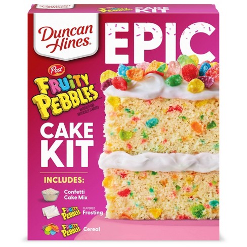 Duncan Hines Epic Fruity Pebbles Cake Kit - 28.5oz - image 1 of 4