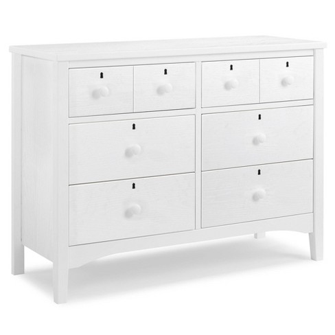 Campbell Wood 3-Drawer Kids Dresser with Storage Shelf, White 