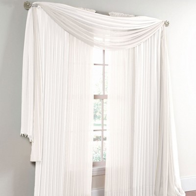 BrylaneHome BH Studio Sheer Voile Scarf Valance
