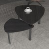 KTMBDW Coffee Table with Wheels, Coffee Tables for Living Room, 2 Tier Small Coffee Table Wood Cocktail Table Dining Table - 2 of 4