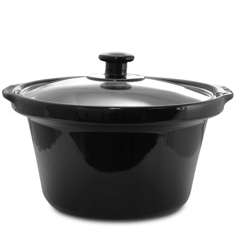 MegaChef Triple 2.5 Quart Slow Cooker and Buffet Server with 3 Ceramic Cooking Pots and Removable Lid Rests, 5 of 8