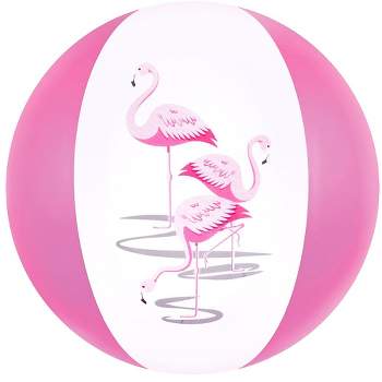 Big Mo's Toys Flamingo Inflatable Beach Balls - 12 in - 12 Pack