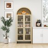 GDFStudio Donald Arched Wood Pantry Cabinets with Adjustable Shelves - 2 of 4