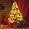 Tangkula 4.5FT Christmas Tree Pre-Lit Hinged Artificial Xmas Tree with Sturdy Metal Stand - 4 of 4