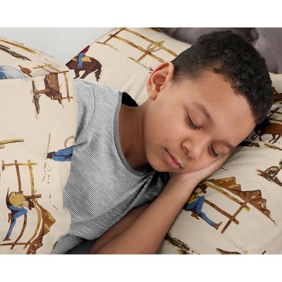 Wild West Cowboy Brown Microfiber Full Bedding Set