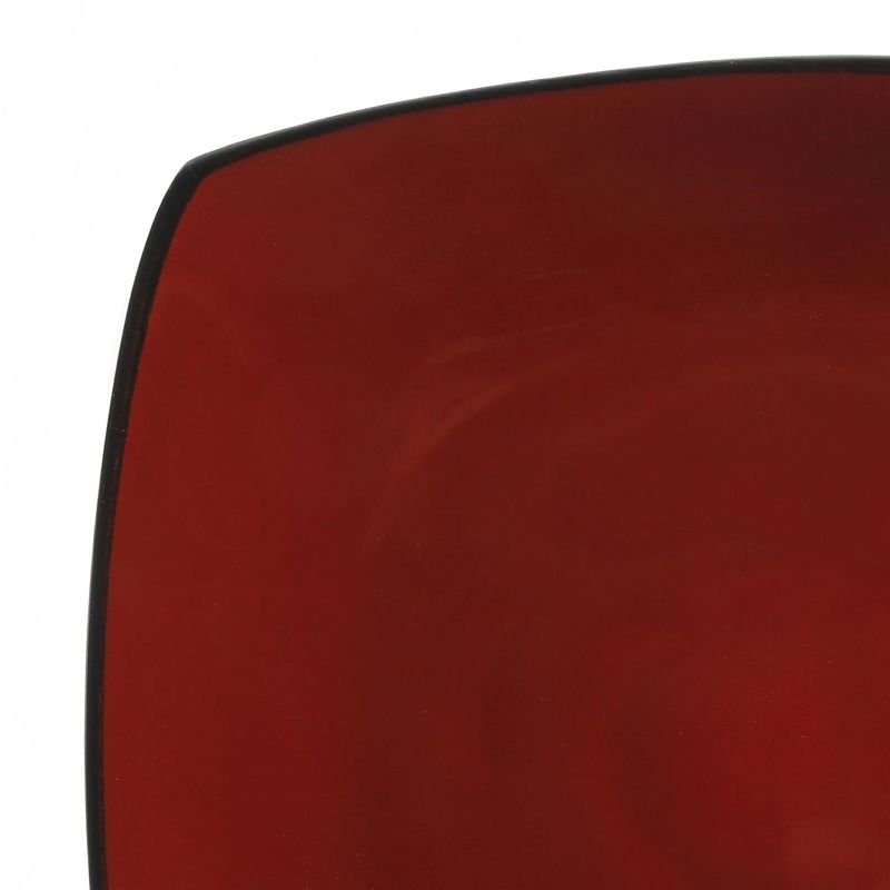 Gibson Elite Amalfi 16 Piece Soft Square Stoneware Dinnerware Set in Red, 4 of 7
