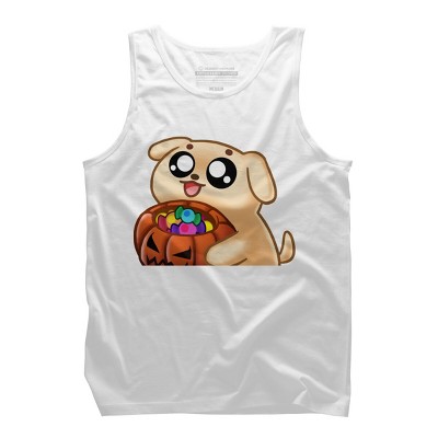Men's Design By Humans Halloween Candy Pup By Puppers Tank Top
