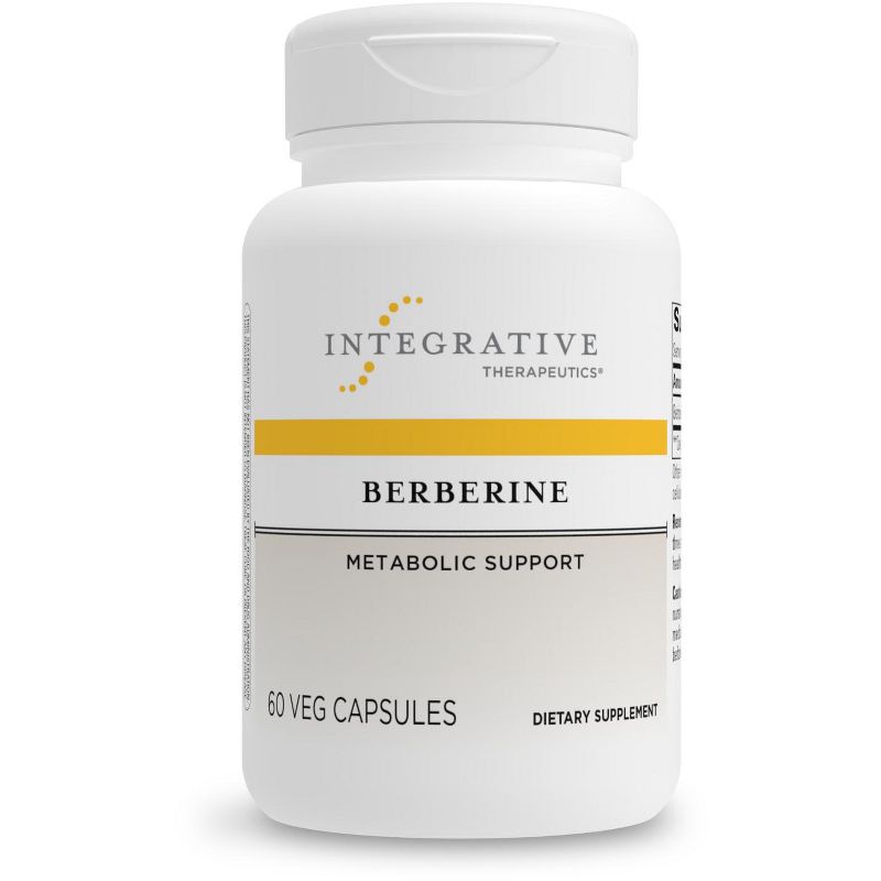 Integrative Therapeutics Berberine - Metabolism and Blood Sugar Support Supplement with HCL* - Gluten Free and Vegan - 60 500 mg Capsules, 1 of 4