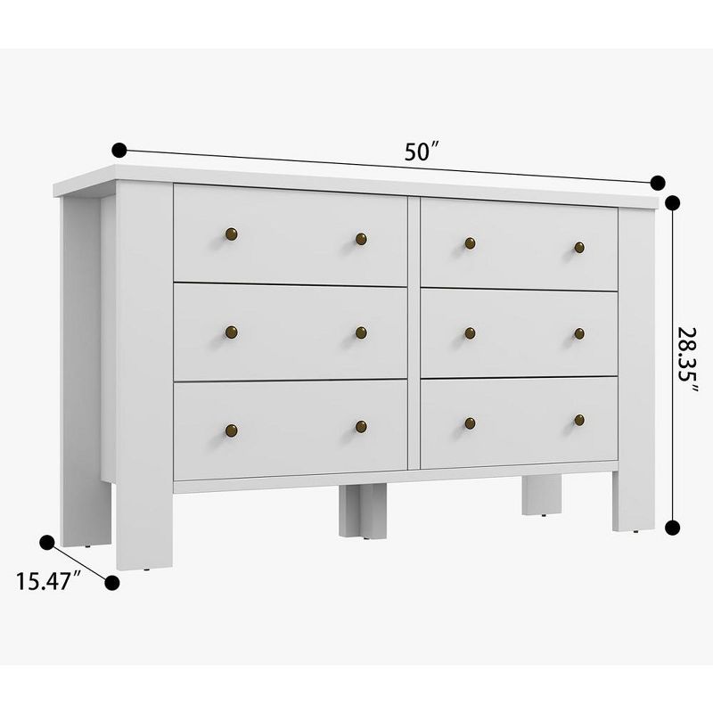 Dresser for Bedroom with 6 Drawers, 3 of 8