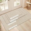 Ultra Indoor Door 24 inchx 36 inch Low - Profile Entrance Non Slip Rubber Backing Washable Doormat Khaki Dirt Trapper - 2 of 4
